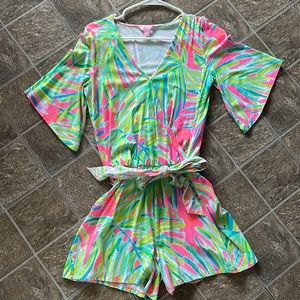 Lilly Pulitzer pink Green size Small Romper